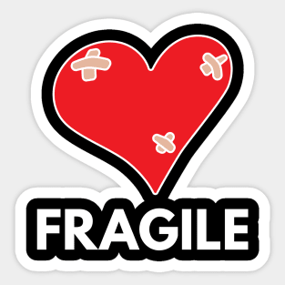 Fragile Heart - white Sticker